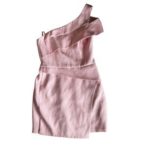 BCBG Elegant Pink One-Shoulder Dress, 6